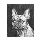 French Bulldog Charcoal canvas print by Tritan, front