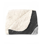 French Bulldog Charcoal sherpa blanket by Tritan, folded