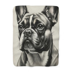 French Bulldog Charcoal Throw Blanket | Premium Dog Prints | Tritan