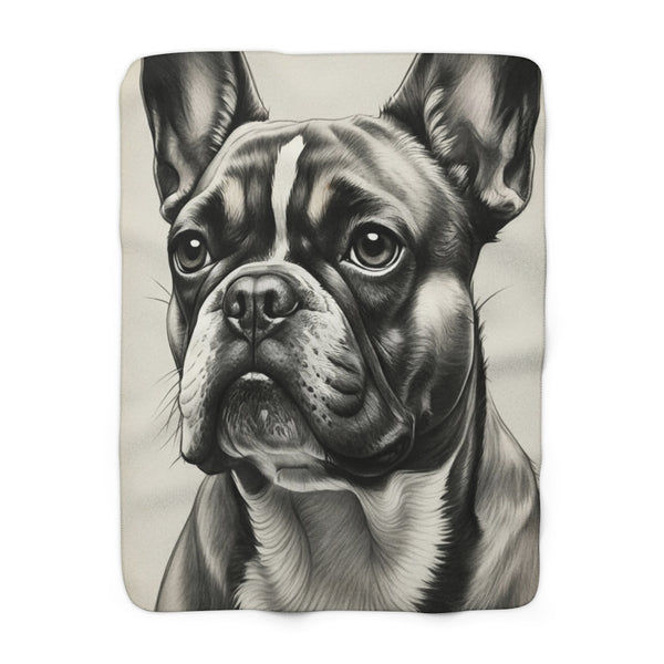 French Bulldog Charcoal Throw Blanket | Premium Dog Prints | Tritan