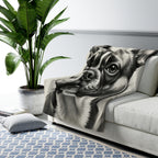 French Bulldog Charcoal Throw Blanket | Premium Dog Prints | Tritan