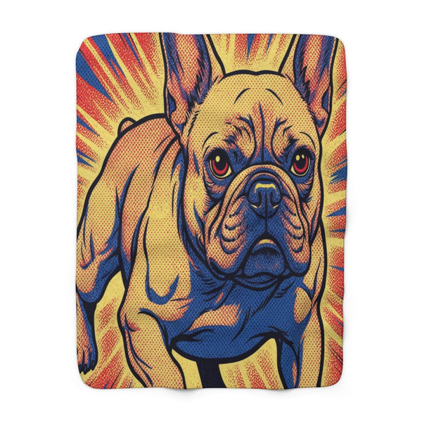 French Bulldog Comic Pop Art Throw Blanket | Premium Dog Prints | Tritan