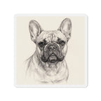 French Bulldog Graphite die-cut magnet by Tritan, front