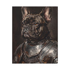 French Bulldog Medieval Knight canvas print by Tritan, front
