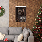 French Bulldog Medieval Knight matte poster print by Tritan, framed on wall