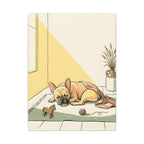 French Bulldog Nursery Storybook canvas print by Tritan, front