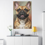 French Bulldog Oil Portrait canvas print by Tritan, desk wall