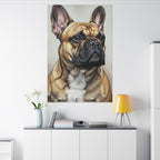 French Bulldog Oil Portrait canvas print by Tritan, desk wall
