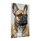 French Bulldog Oil Portrait canvas print by Tritan, side