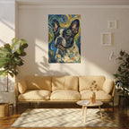 French Bulldog Post-Impressionist canvas print by Tritan, sofa wall