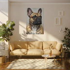 French Bulldog Oil Portrait canvas print by Tritan, sofa wall