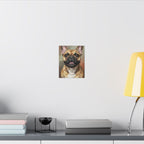 French Bulldog Oil Portrait Stretched Canvas | Frenchie Wall Art Decor | Warm Dog Art Print | Pet Lover Gift
