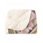 French Bulldog Oil Portrait sherpa blanket by Tritan, folded