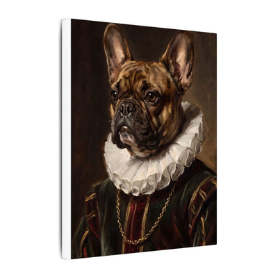 French Bulldog Renaissance Royal Portrait Canvas Wall Art, Regal Dog Painting, French Bulldog Lover Gift, Stretched Canvas