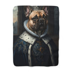 French Bulldog Renaissance Royal Portrait Regal Throw Blanket | Premium Dog Prints | Tritan