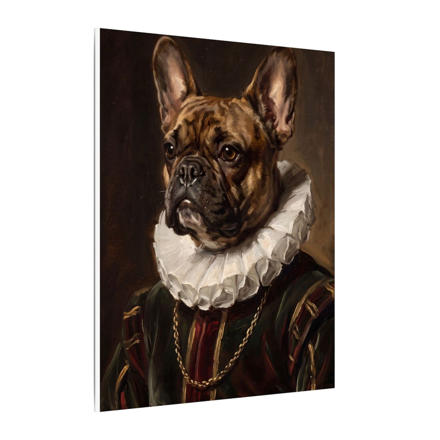 French Bulldog Renaissance Royal canvas print by Tritan, side