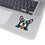 French Bulldog Low Poly vinyl sticker by Tritan, on a laptop
