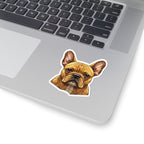 French Bulldog Low Poly vinyl sticker by Tritan, on a laptop