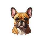 French Bulldog Low Poly vinyl sticker by Tritan, front
