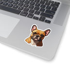 French Bulldog Low Poly vinyl sticker by Tritan, on a laptop