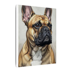 French Bulldog Wall Art Canvas Print - Regal Frenchie Oil Portrait - Dog Lover Gift - Pet Owner Home Decor
