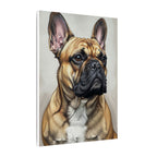 French Bulldog Wall Art Canvas Print - Regal Frenchie Oil Portrait - Dog Lover Gift - Pet Owner Home Decor