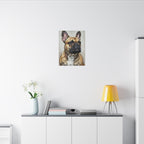 French Bulldog Wall Art Canvas Print - Regal Frenchie Oil Portrait - Dog Lover Gift - Pet Owner Home Decor