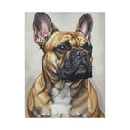 French Bulldog Wall Art Canvas Print - Regal Frenchie Oil Portrait - Dog Lover Gift - Pet Owner Home Decor