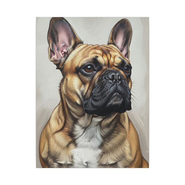 French Bulldog Wall Art Canvas Print - Regal Frenchie Oil Portrait - Dog Lover Gift - Pet Owner Home Decor — Lifestyle View
