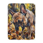 French Bulldog Watercolor sherpa blanket by Tritan, front