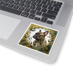 French Bulldog Watercolor vinyl sticker by Tritan, on a laptop