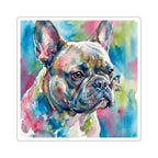 French Bulldog Watercolor vinyl sticker by Tritan, front