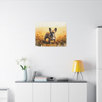 French Bulldog Watercolor canvas print by Tritan, desk wall
