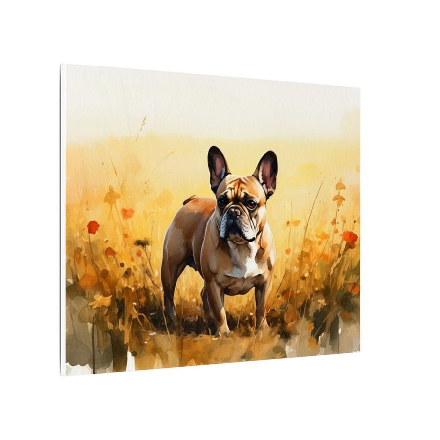 French Bulldog Watercolor canvas print by Tritan, side