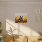 French Bulldog Watercolor canvas print by Tritan, sofa wall