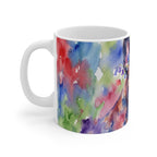 French Bulldog Watercolor ceramic mug by Tritan, left handle