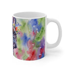 French Bulldog Watercolor ceramic mug by Tritan, right handle