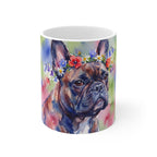 French Bulldog Watercolor ceramic mug by Tritan, front