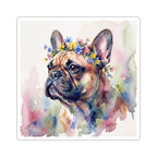 French Bulldog Watercolor vinyl sticker by Tritan, front