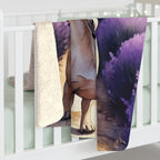 French Bulldog Watercolor Lavender Fields Throw Blanket | Premium Dog Prints | Tritan