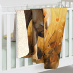 French Bulldog Watercolor Meadow Golden Throw Blanket | Premium Dog Prints | Tritan