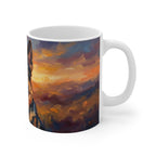 German Shepherd Acrylic ceramic mug by Tritan, right handle