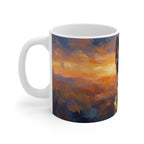 German Shepherd Acrylic ceramic mug by Tritan, left handle