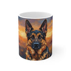 German Shepherd Acrylic ceramic mug by Tritan, front