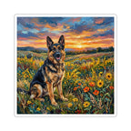 German Shepherd Acrylic vinyl sticker by Tritan, front