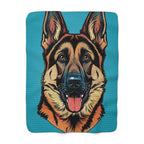 German Shepherd Comic Pop Art Throw Blanket | Premium Dog Prints | Tritan