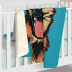 German Shepherd Comic Pop Art Throw Blanket | Premium Dog Prints | Tritan