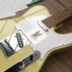 German Shepherd Graphite vinyl sticker by Tritan, on a guitar