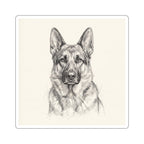 German Shepherd Graphite vinyl sticker by Tritan, front