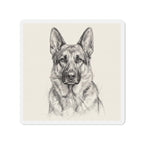 German Shepherd Graphite die-cut magnet by Tritan, front